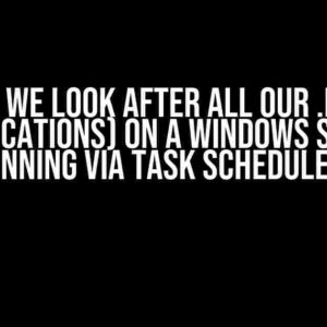 How Can We Look After All Our .exe Files (Applications) on a Windows Server Running via Task Scheduler?