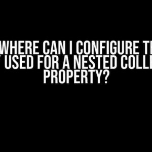 How/where can I configure the JPA query used for a nested collection property?